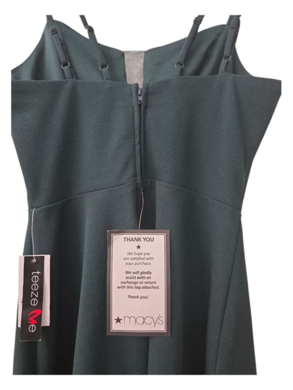 Teeze Me Green Mesh Insert Party Dress Size 5/6 - Picture 5 of 8